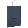 vidaXL Paper Bags 50 pcs with Handles Blue 12.6x6.7x17.3"