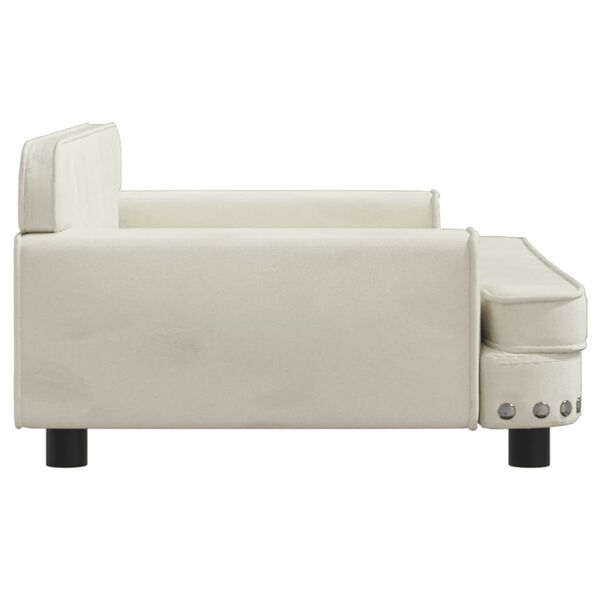 vidaXL Kids Sofa Cream Velvet, solid pine wood, foam Mini Durable