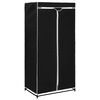 vidaXL Wardrobe Black Iron Medium Clothing Rack Rectangular