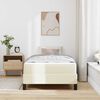 vidaXL Bed Frame with Mattress Cream 39.37 x 78.74 in Fabric