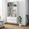 vidaXL Bookcase White Solid pine wood, engineered wood Medium Bookcase