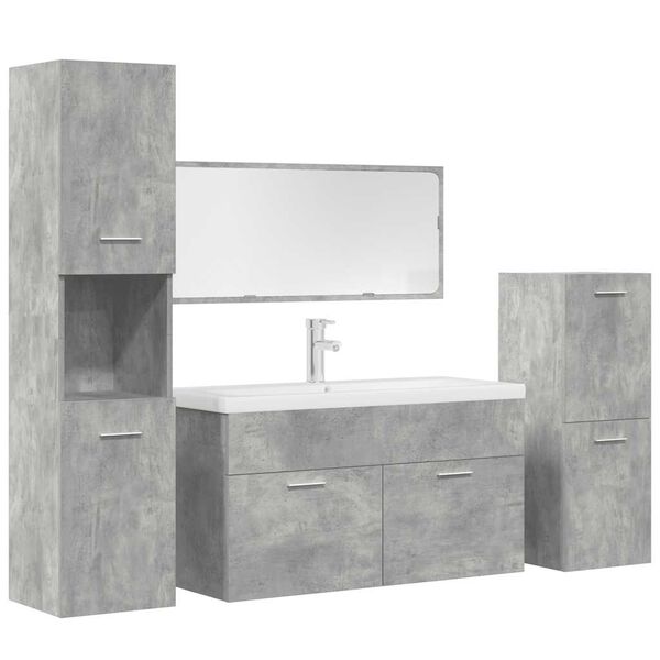 vidaXL Bathroom Furniture Set Bathroom Vanity Set Rectangular Modern