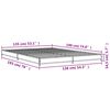 vidaXL Bed Frame Black Engineered wood, steel Full Durable Bed Frame