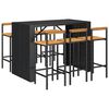 vidaXL Garden Bar Set Black