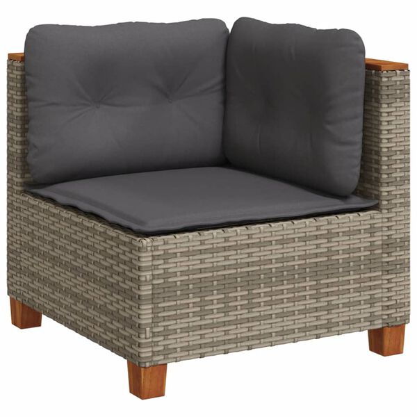 vidaXL Garden Sofa Set Grey