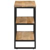 vidaXL Console Table Natural Solid mango wood and iron 27.6x13.8x27.6 in
