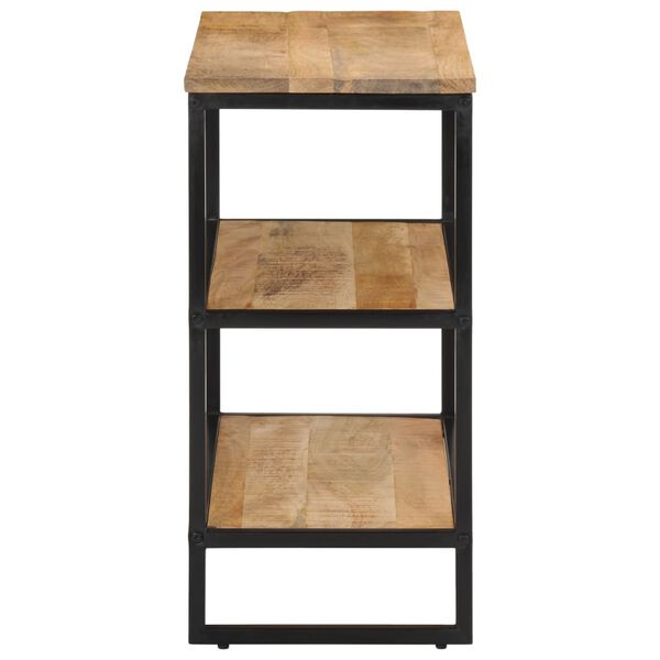 vidaXL Console Table Natural Solid mango wood and iron 27.6x13.8x27.6 in