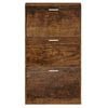 vidaXL Shoe Cabinet Smoked Oak Engineered Wood Medium Shoe Cabinet