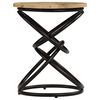 vidaXL End Table Brown and Black Solid mango wood Medium Durable