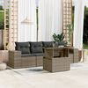 vidaXL Garden Sofa Set Grey PE Rattan