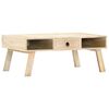 vidaXL Coffee Table Bleach White Solid mango wood Medium Coffee Table