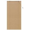 vidaXL Roller Blind with Curtains Manual Brown 47.24 x 86.61 in Bamboo