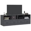 vidaXL TV Cabinet Set of 2 Anthracite Cold-rolled steel