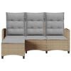 vidaXL Reclining Garden Sofa Beige