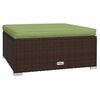 vidaXL Garden Lounge Set Brown, Green