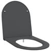 vidaXL Toilet Seat Anthracite 17.32 x 14.33 x 1.34 in Duroplast