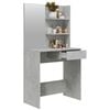 vidaXL Dressing Table Concrete Gray Engineered wood, acrylic Medium