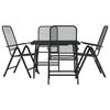 vidaXL Garden Dining Set Anthracite Metal 5 Piece Set