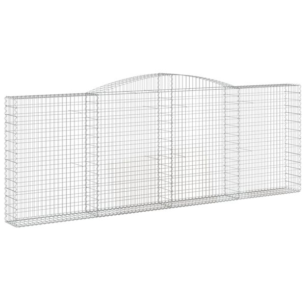 vidaXL Gabion Basket Set of 8 Silver Galvanized iron Large Durable