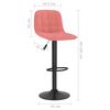 vidaXL Bar Stool Set of 2 Pink