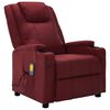 vidaXL Massage Recliner Wine Red Faux Leather