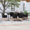 vidaXL Garden Dining Set Black, Dark Grey
