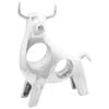 vidaXL Bull Sculpture Silver 22 x 9.5 x 34 cm Aluminium
