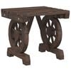 vidaXL Garden Footrest Burnt wood Solid fir wood 15.7 x 14.4 x 15.2 in