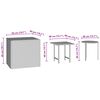vidaXL Garden Side Table Brown PE rattan Small Stackable