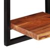 vidaXL Wall Shelf Set of 2 Natural wood and black Solid Acacia wood, Steel