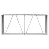 vidaXL Garden Log Storage Shed Galvanized Steel 129.9"x33.1"x59.8" Green