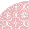 vidaXL Christmas Tree Skirt Pink 100% polyester Luxury Size Foldable