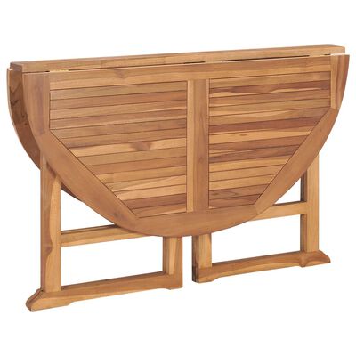vidaXL Folding Patio Dining Table 47.2"x47.2"x29.5" Solid Teak Wood