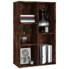 vidaXL Book Cabinet Smoked oak Engineered wood Medium Book Cabinet