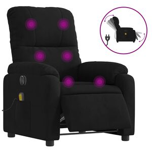 vidaXL Electric Massage Recliner Chair Black