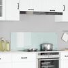 vidaXL Kitchen Backsplash White 120 x 40 x 0.6 cm Tempered Glass