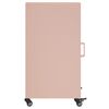 vidaXL Sideboard Pink Cold-rolled steel 14.2x15.4x28.3 in Modern
