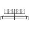 vidaXL Bed Frame Black Powder-Coated Steel Double Size Bed Frame