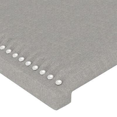 vidaXL LED Headboard Light Gray 63"x2"x30.7"/34.6" Fabric