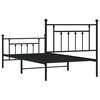 vidaXL Bed Frame Black Powder-coated steel Twin Industrial Bed Frame