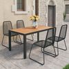 vidaXL Dining Set Black and Brown