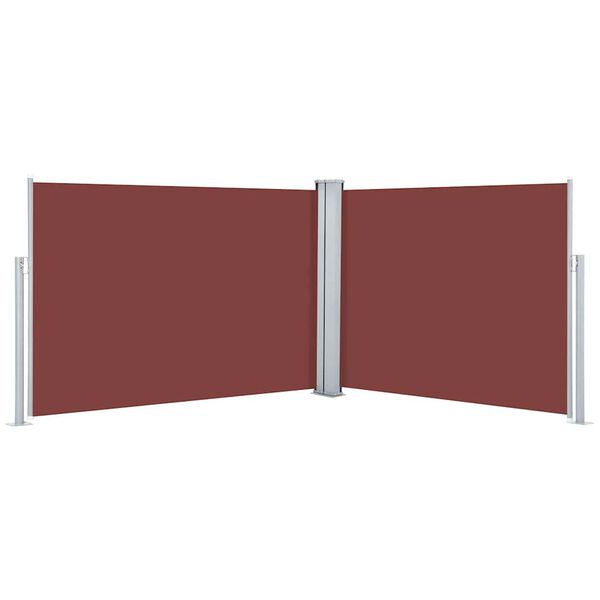 vidaXL Side Awning Brown Polyester with PU coating 4.7 x 39.4 in