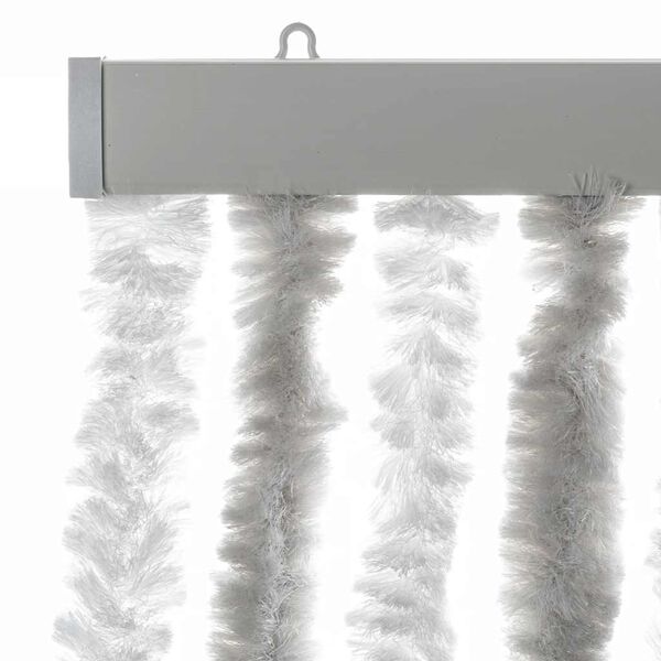 vidaXL Fly Curtain Light Grey and White 22.0x78.7" Chenille