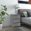 vidaXL Bed Cabinet Concrete grey Engineered wood Medium Bed Cabinet