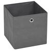 vidaXL Storage Box Set of 4 Grey Non-woven Fabric (Polyethylene: 100%)