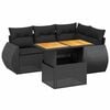 vidaXL Garden Sofa Set Black
