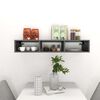 vidaXL Wall Shelf High gloss grey Engineered wood