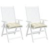 vidaXL Chair Cushion Set of 2 Cream White Oxford Fabric, PP hollow fiber