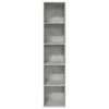 vidaXL Bookcase Concrete grey Engineered wood Tall Storage Bookcase