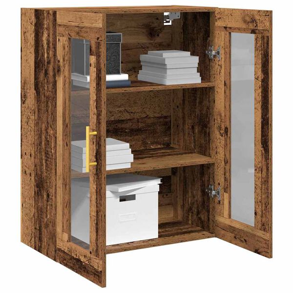 vidaXL Wall Cabinet Old Wood 27.36 x 13.39 x 35.43 in Engineered Wood